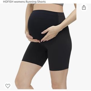 Hofish Maternity Large Black Biker/Exercise Shorts